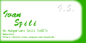 ivan szili business card